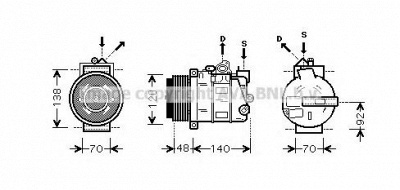 AVA QUALITY COOLING msk393 -  Компрессор, кондиционер